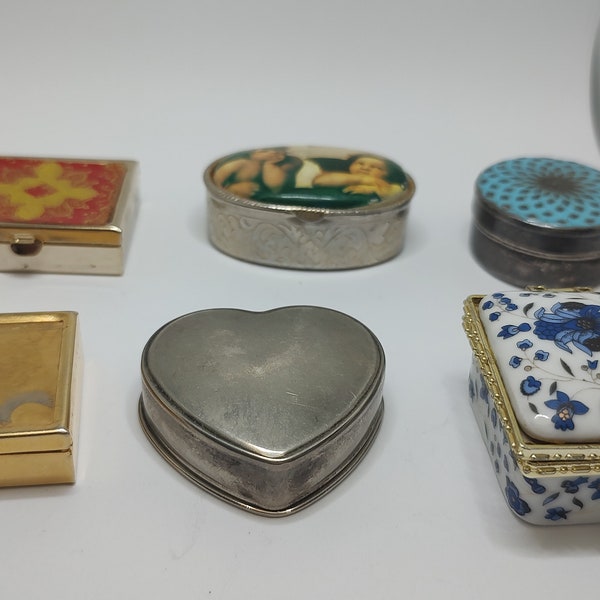 Choose your pill box,Vintage metal pill box