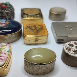 Choose your pill box,vintage metal pill snuff box