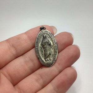Vintage Catholic Sacred Heart of Jesus Our Lady Mount Carmel Sterling ...