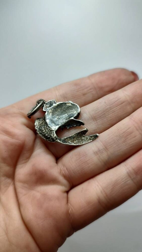 Italian designer Solid silver Fish Cloisonne Pend… - image 5