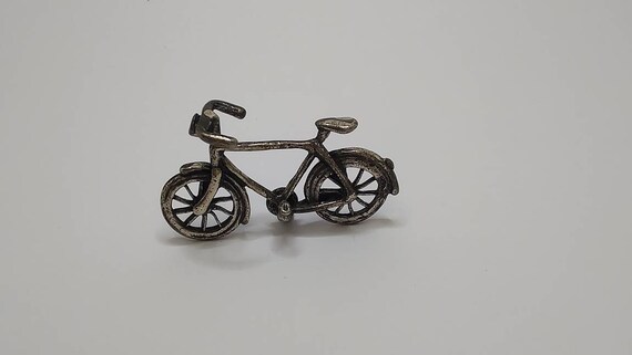 ミニチュア自転車 金属製 シルバー/ブラック ミニチュア自転車 金属製 シルバー/ブラック