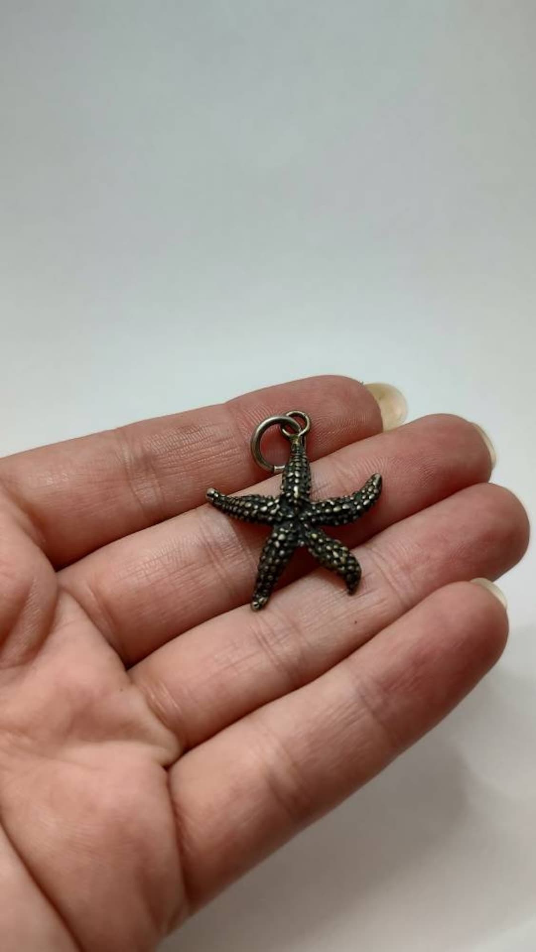 Vintage 800 Silver Starfish Pendant - Italian Ocean Jewelry - Etsy