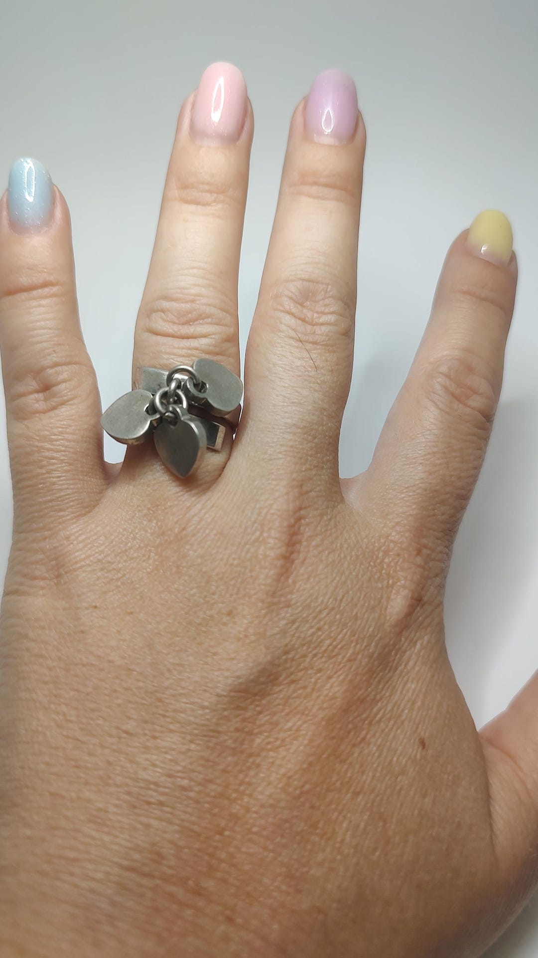 Vintage Sterling Silver Hearts Ring - Designer Hallmarks - Etsy