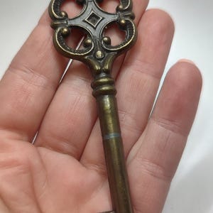 Vintage  brass ornate key,collectable key,pendant brass key
