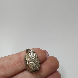 Vintage Scarab pendant,solid silver scarabeo ,egyptian revival pendant charm