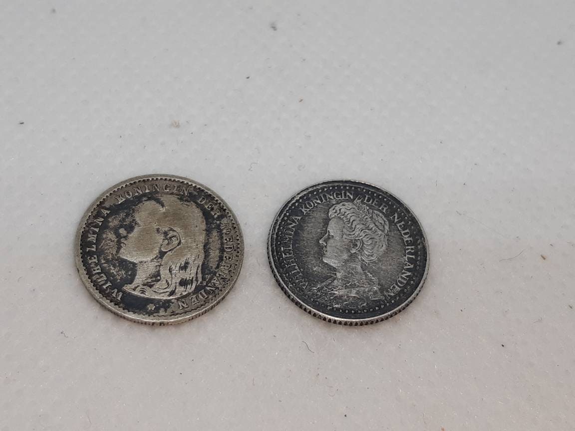 オランダ銀貨10セント硬貨 1895年～1919年 ウィルヘルミナ