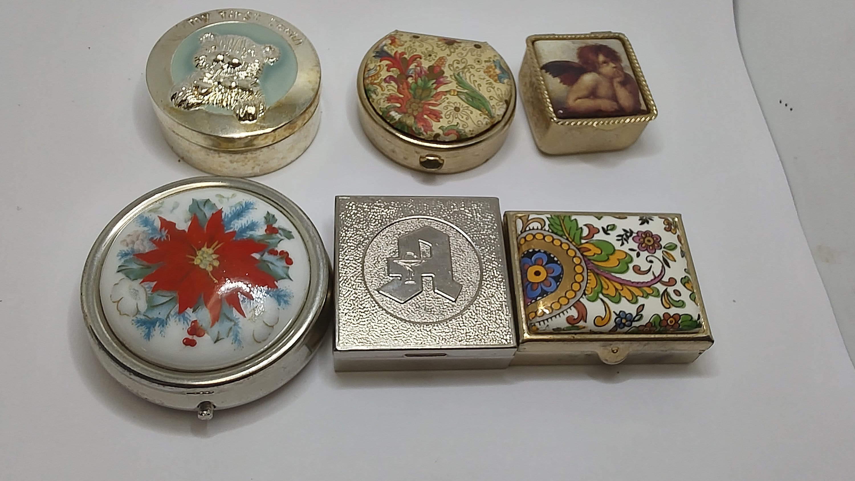 Choose Your Vintage Snuff/pill Boxmetal Tiny Box -  UK