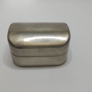 Scatola portapillole vintage in argento massiccio, scatola portapillole in argento 800, scatola portapillole in argento sterling italiano dal design semplice