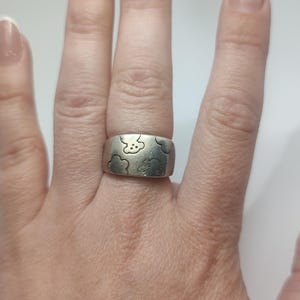 Vintage Tous Teddy Bear Sterling silver ring