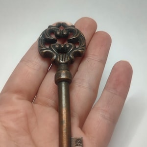 Authentic Old Key with no 12 vintage key,Vintage brass key,pendant key
