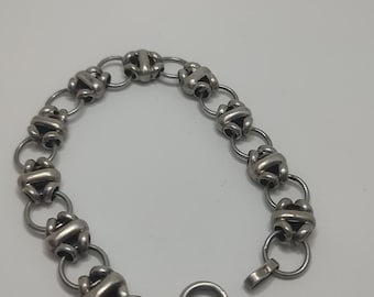 Vintage 950 Sterling Silver Bracelet - Massive Chain Link
