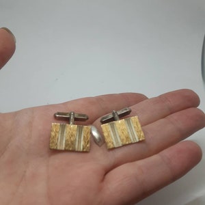 True Vintage German silver cuff links,Art Deco sterling cufflinks