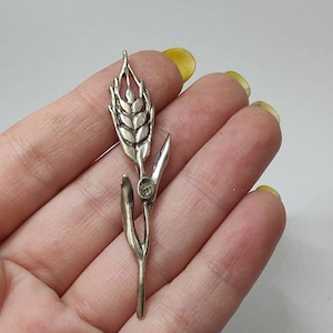 Antique Solid Silver Wheat miniature