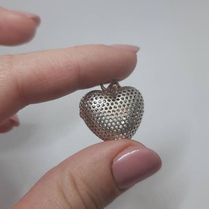 Vintage Sterling silver signed heart pendant