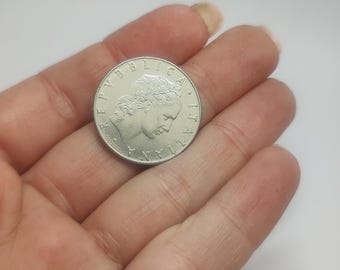 ヴィンテージ イタリア 1980 リラ。200 リラ硬貨。イタリア共和国