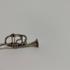 Antique 800 silver musical instrument thrumphet Figurine
