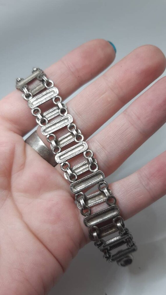 Antique Massive Solid Silver bracelet - image 4