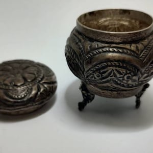 Rare Antique Art Nouveau solid silver trinket  Box,Sterling Silver Art Nouveau Trinket Box, Vintage Jewelry Storage, Rare Antique Organizer