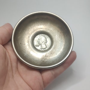 Vintage mit amerikanischer Münze Sterling Silber Stifthalter, Liberty 1970 Sterling Münzhalter