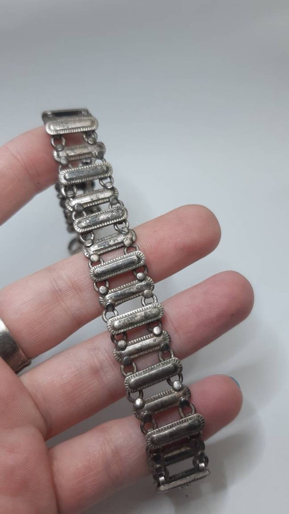 Antique Massive Solid Silver bracelet - image 2