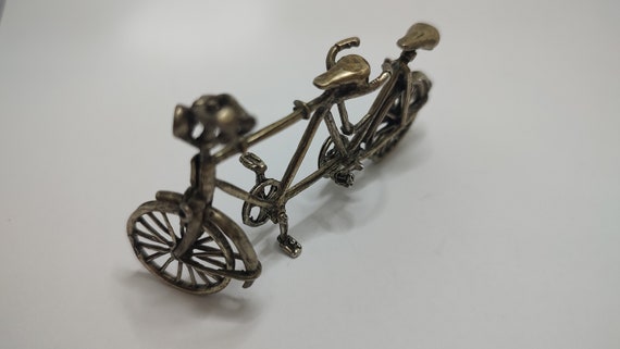 ヴィンテージ800シルバー2人乗り自転車ミニチュア - Etsy 日本