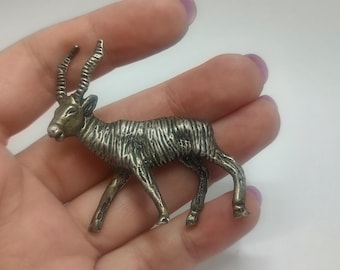 Antique 800 Silver Stag Figurine: Italian Designer Collectible