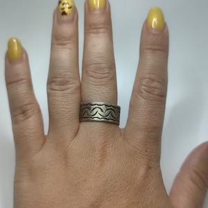 Vintage Taxco Mexico  sterling silver band ring,band 925 silver ring