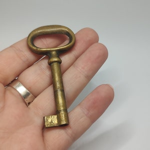 Antique brass key,collectable key,pendant brass key