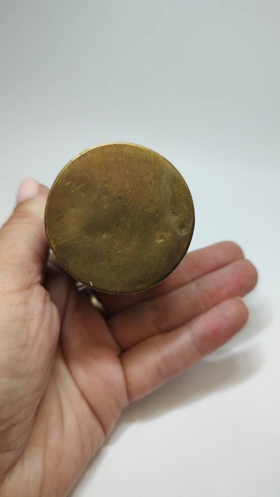 Antique Native american Solid Brass with gemstone… - image 3