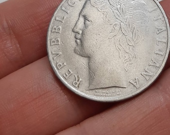 ヴィンテージ 1957 イタリア 100 リラ銀貨 - 希少な収集価値のある