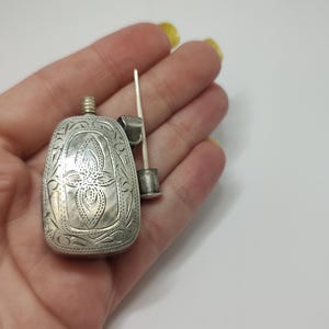Vintage 925 pendant Bottle,sterling silver signed perfume bottle