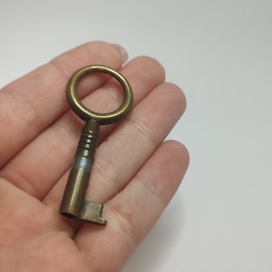 Rare Huwil swiss Key,Brass  key,Skeleton key