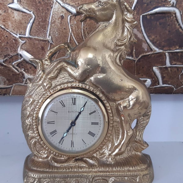 Ancien Réveil De Voyage Mécanique Europa 2 Jewels – Fonctionnel