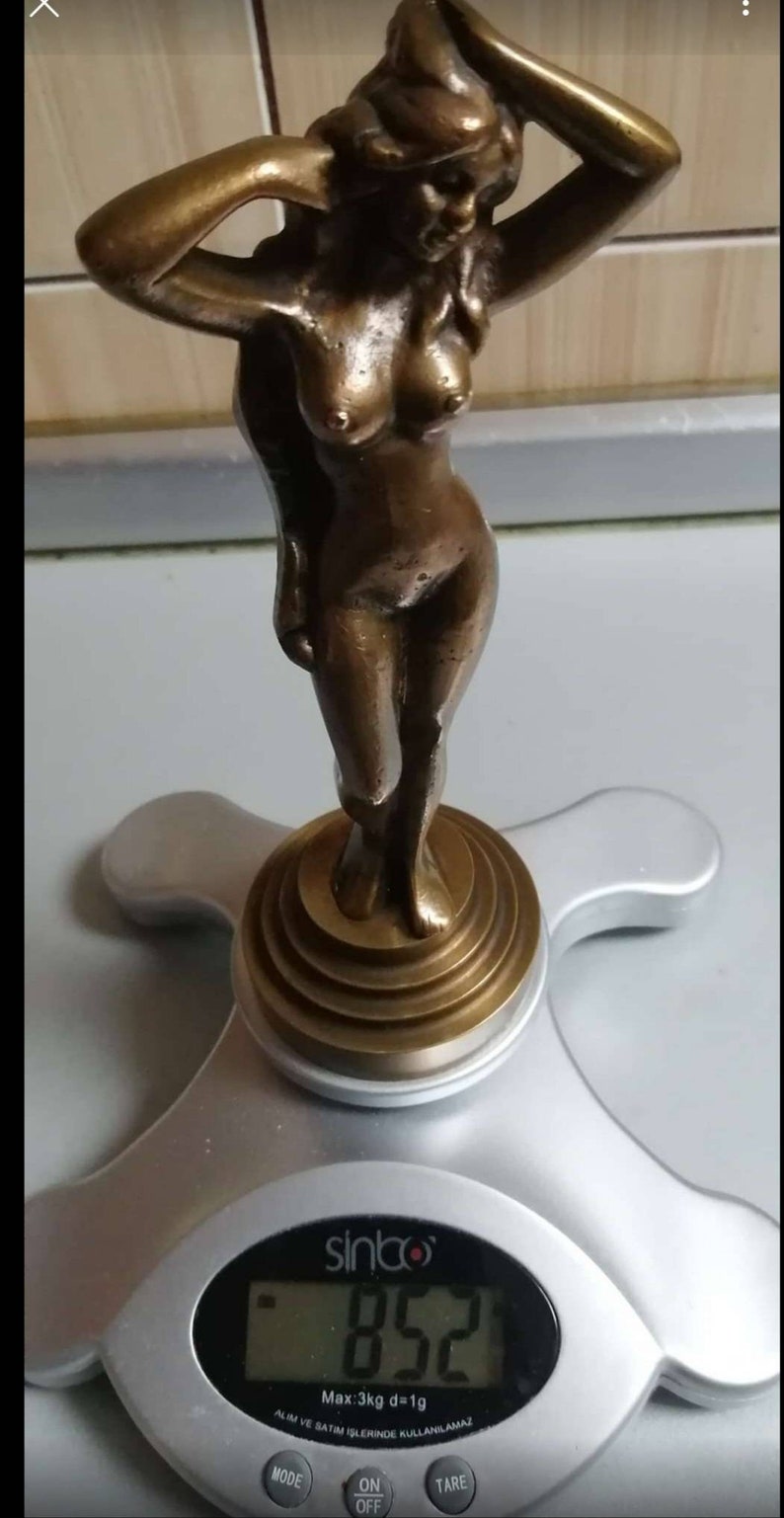 Antique Nude bronze lady sculpture