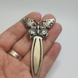 Vintage hallmarked designer sterling silver Butterfly Bookmark