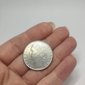 Vintage Italy 1983 100 lire coin, Italian Republic,Tree Minerva standing,Rare coin,42 years old,42th birthday, collectible coin