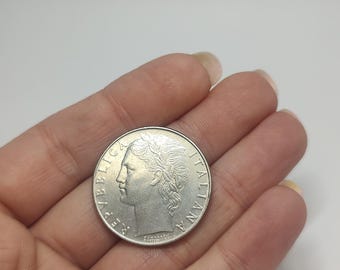 1983年製イタリア100リラ硬貨：ミネルヴァ、月桂樹、コレクターズ