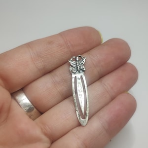 Vintage sterling silver Butterfly Bookmark,small 925 kids designer bookmark