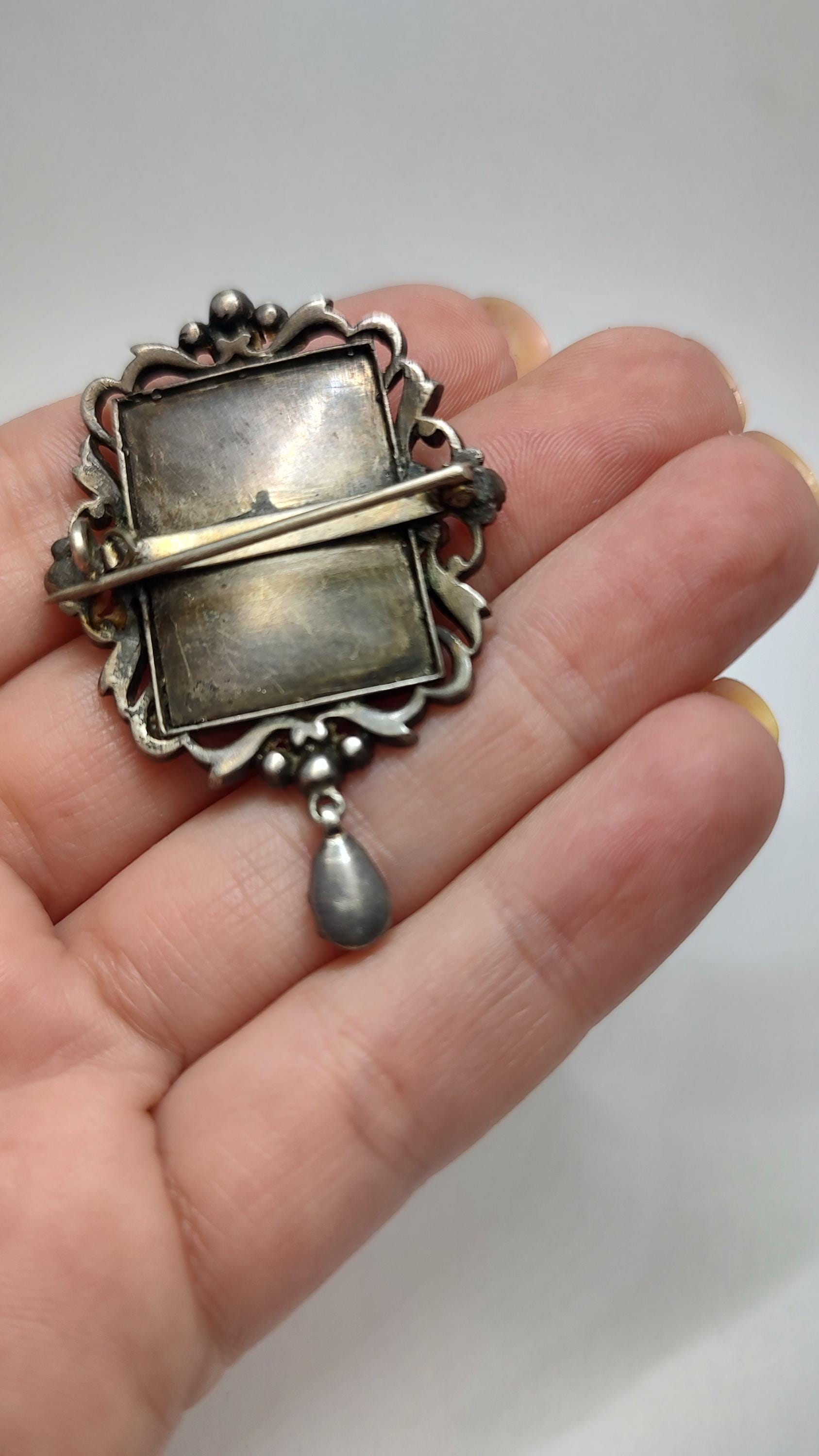Superbe Broche Ancienne En Argent Massif 925, Style Art Déco Avec Marcassite - Créateur Inconnu