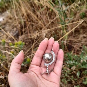 Vintage Sterling Silver Miniature Rotating Earth Globe,sterling silver earth globe