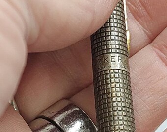 STERLING CAP & BARREL 万年筆 MADE IN U.S.A Parker Sterling Silver Cap & Barrel 18k Gold Nib Fountain