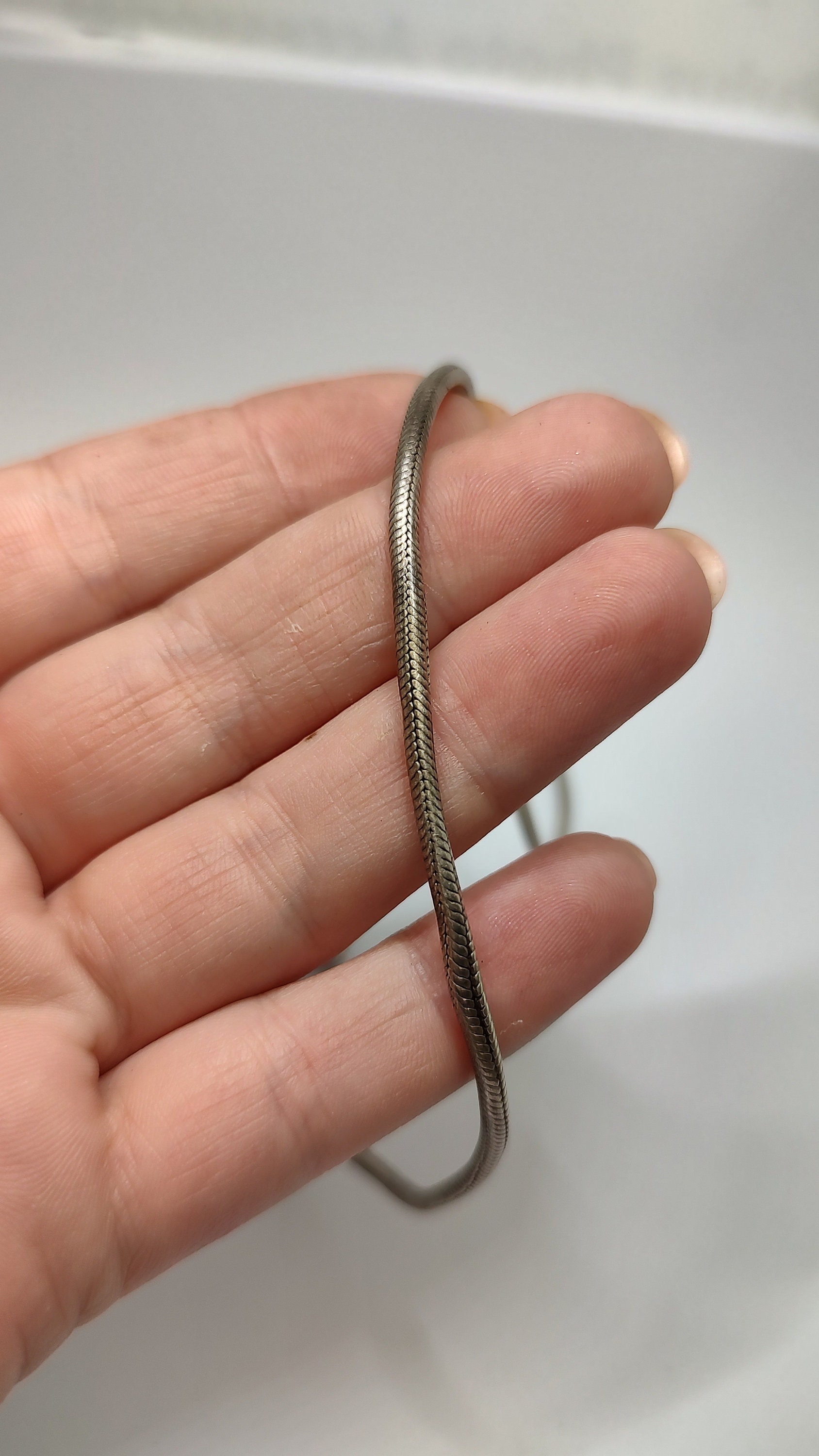 Vintage 925 Sterling Silver Snake Chain and Bracelet Set - Etsy Canada