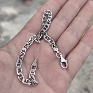 Vintage Sterling Silver Bracelet,Simple Design chain Bracelet