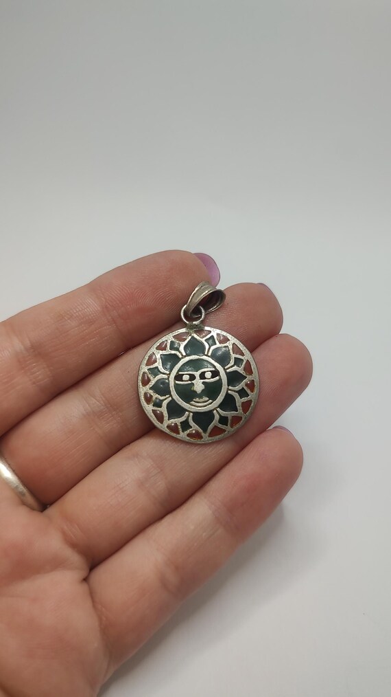 Pendentif Ancien En Verre De Murano Signé – Ambre Et Confettie, Cordon 50 Cm
