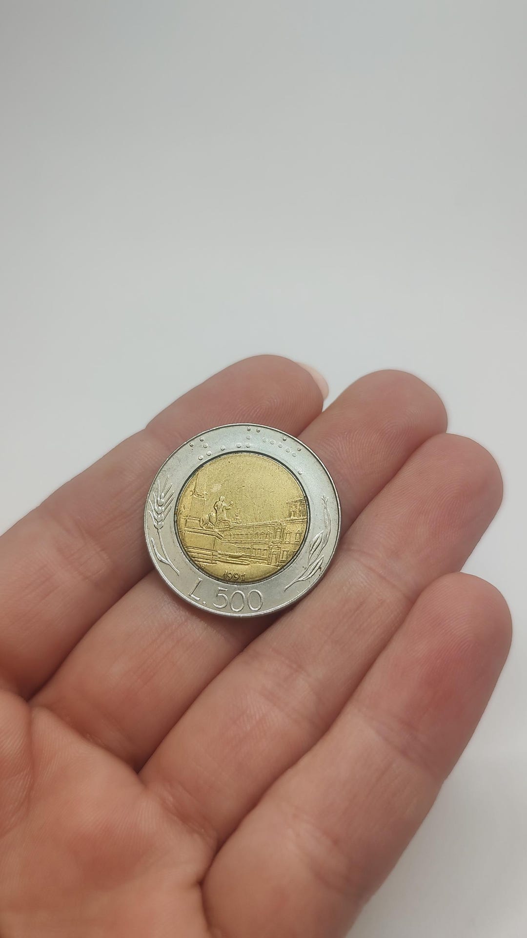 ヴィンテージ イタリア 1991年 500リラ コイン - Etsy 日本
