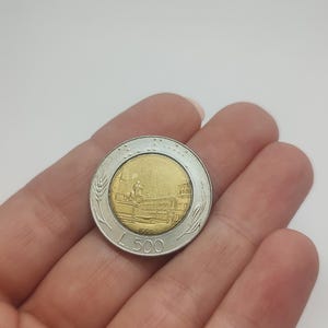 Vintage Italy 1991 500 lire Coin
