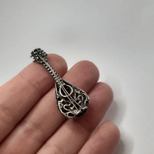 Antique 800 silver musical instrument Miniature