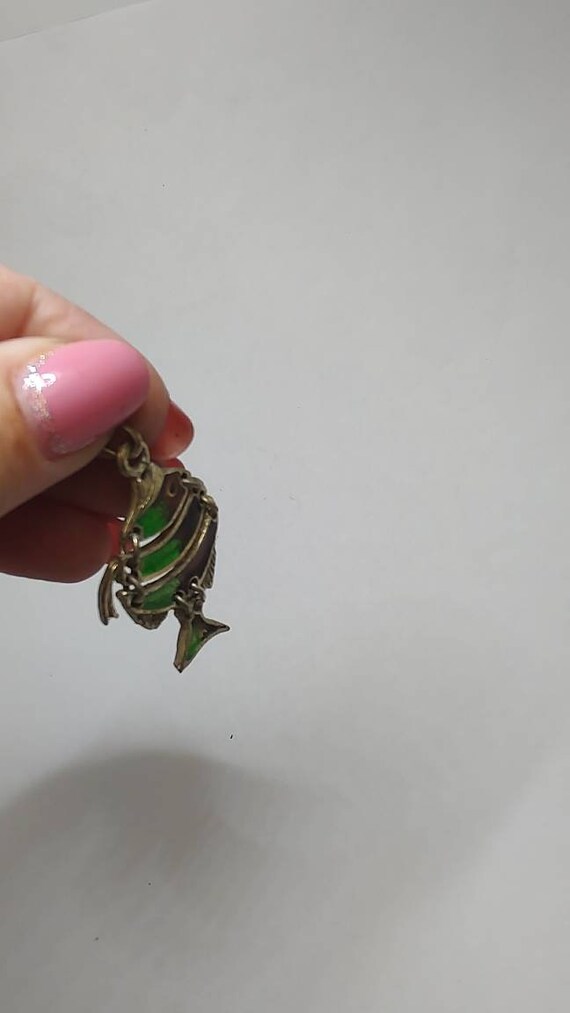 Vintage tropical fish Solid silver articulated Fi… - image 9