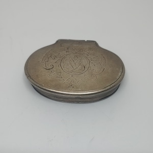 Antique Art Nouveau Solid Silver Pill Box – Floral Sterling Trinket Box, Tested 925 Silver 41g, Vintage Compact Organizer, Elegant Gift