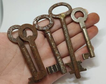 Antike Metall rostige Schlüssel Lot